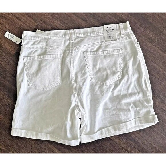Gloria Vanderbilt Womens High Rise Denim Shorts Stretch Pockets Vintage White 4 - Picture 5 of 5